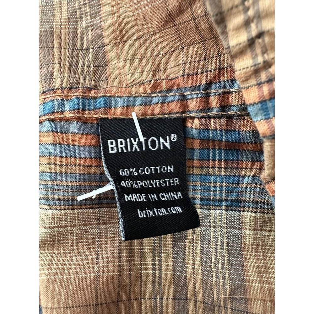 Brixton Shirt Mens Large Plaid Long Sleeve Button Front Classic - Picture 4 of 9